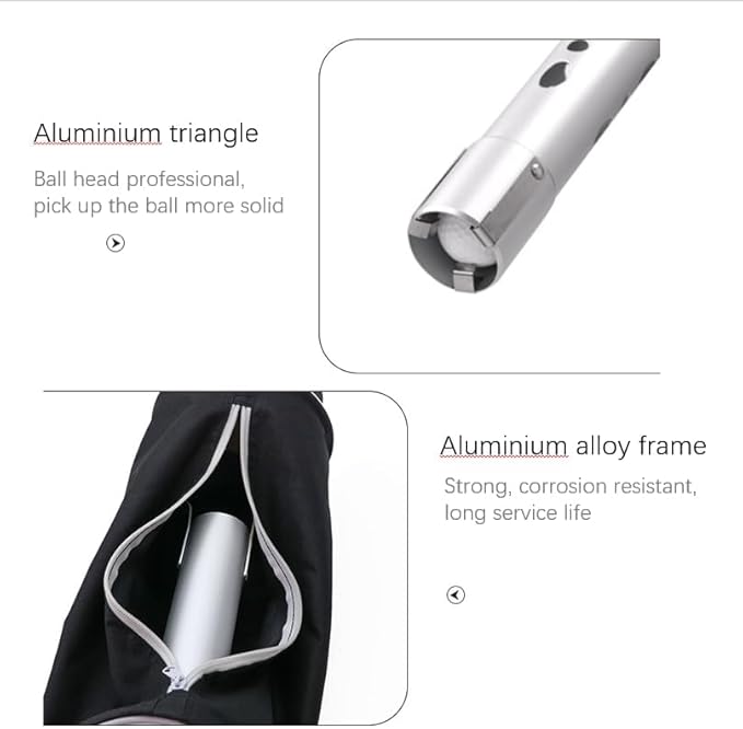 EagleFlight Shag Bag for Golf Balls,with Detachable Aluminum Alloy Tube and Large Capacity Bag,Hold Up to 75 Balls,Pick-up Accessory for Reducing Waist Pain