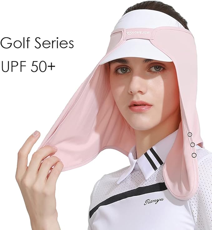 Unisex Sun Protection Golf Neck Shade Cap Drape UPF 50+ Cooling Face Covering
