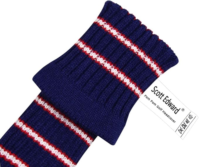 Scott Edward Golf Headcovers for Woods Set of 3 Fits Well Driver(460cc) Fairway Wood and Hybrid(UT) The Perfect Change for Golf Bag Classic Striped Style