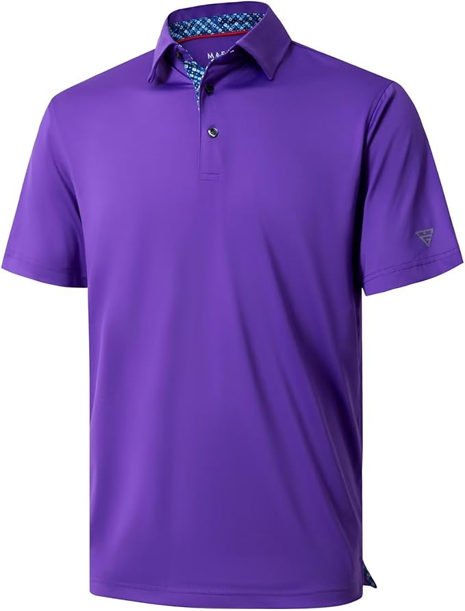 Mens Polo Shirts Short and Long Sleeve Casual Solid Stylish Dry Fit Performance Designed Collared Golf Polo Shirts for Men