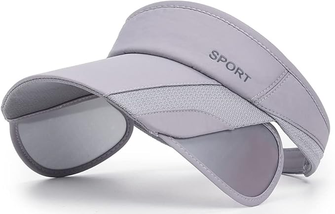 Sun Visor Hat for Women and Men - Retractable Brim Sport Hat, Summer Golf Tennis Running Beach Hat with Ponytail Hole