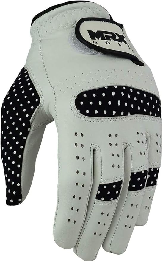MRX Women Golf Glove Left Handed Golf Gloves Sweat Resistant Soft Cabretta Leather Regular Fit Women Golfer Glove