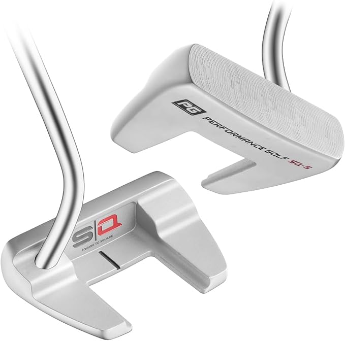 Performance Golf SQ Putter I Square-to-Square Technology I Make More Putts with A Straighter Stroke I Designed by Club Innovation Expert I 4 Face Stability Features