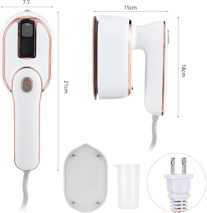 Mini Steam Iron for Clothes, Biupky Travel Steamer for Clothes Portable, Micro Steam Iron Mini Handheld Steamer Support Dry And Wet Ironing for Home Travel (White)