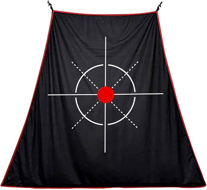Golf Target Cloth - Heavy Duty Impact Screen for Golf Nets, Indoor/Outdoor Practice Hitting Training Aid with S-Hooks