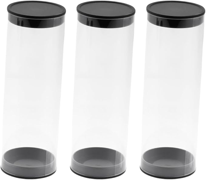 Clear Tube Golf Ball Storage Case, 3 Pack Golf Ball Display Cases Barrel Clear Tubes, Portable with Caps Golf Ball Cases for Home Store Display Use, Thickened Material, 1.8 Inches