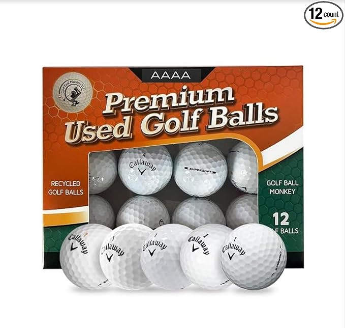 Golf Ball Monkey Cheap Recycled for Callaway Golf Balls Mix for Callaway Supersoft Golfballs, Superfast, Superhot, Warbirds, Diablo, Hex Tour Soft & More