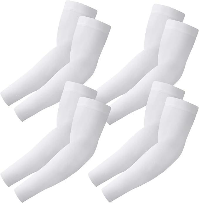 4 Pairs Arm Sleeves to Cover Arms for Men & Women,UV Sun Protection,Cooling Sports Compression,Tattoo Cover Up Sleeve