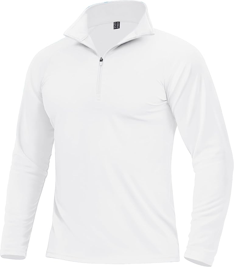 Boladeci Men's Quarter Zip Pullover Premium Fleece Lined Long Sleeve Golf Shirts Warm Hiking Shirts Lightweight Sweatshirts