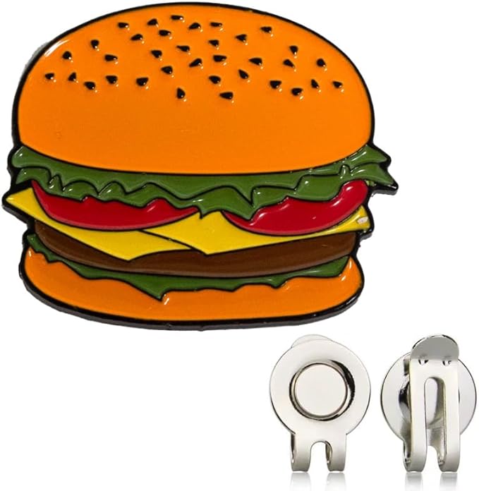 Funny & Unique Golf Ball Markers with Hat Clip – Food & Fun Icons – Perfect Golf Accessories & Gifts
