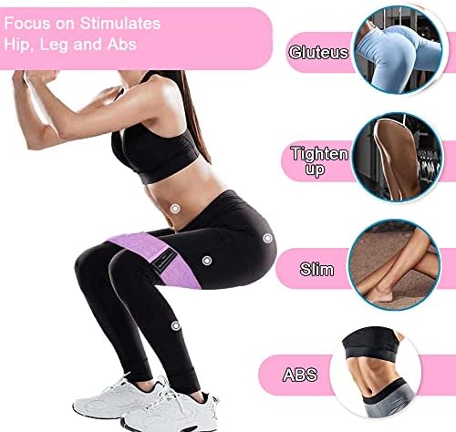 6 Pcs Fabric Booty Bands & Long Resistance Bands for Workout Butt and Legs Pull Up Exercise Elastic Stretch Bands Home Gym Fitness Equipment