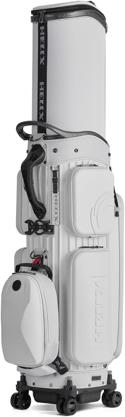 HELIX Hard Shell Golf Travel Bag with Wheels, 2-in-1 Travel Golf Case & Daily Cart Bag, Durable PC Material