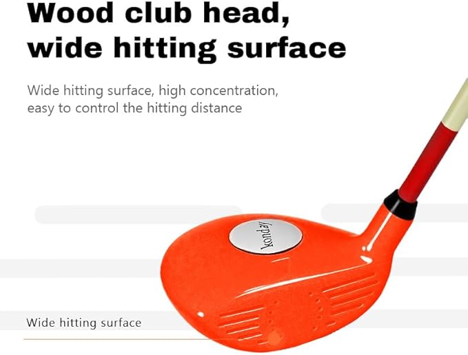 Kids Golf Clubs Set Children Golf Set Yard Sports Tools Three Clubs with Carry Bag and Soft Balls