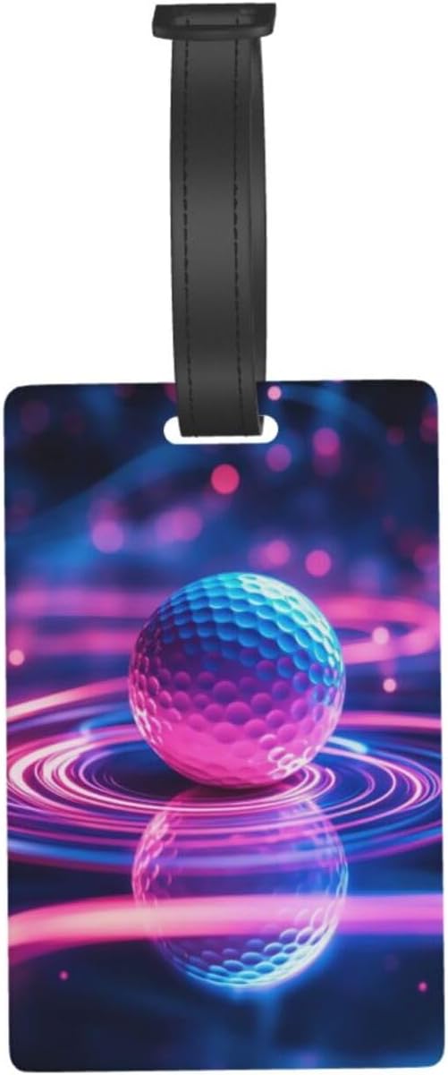 Neon Golf Luggage Tag Suitcase Identify Labels Personalized Travel Bag Tag 2.5X4.1Inch