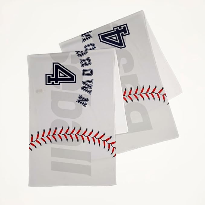 Cooling Ice Towel – 2 Pack 12x31 inch Personalized Chilly Cool Instant Cooler Wrap Rag Outdoor Sports Gym Workout Fitness Customized Photo Design Text Name (White, 12"x31")