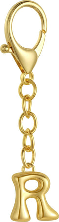 Bubble Gold Letter Bag Charms for Women, Cute Initial Keychain for Handbags, Purse Charms Birthday Christmas Gifts