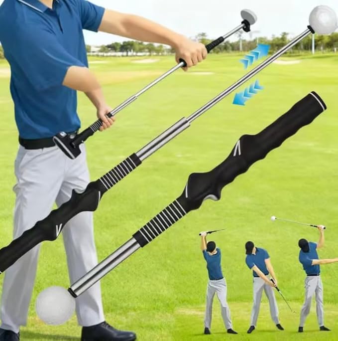 Golf Swing Training Aid - Retractable Golf Grip Trainer,Ergonomic Training Aid for Wrist & Swing Correction, Universal Trainer | for Home & Range Practice