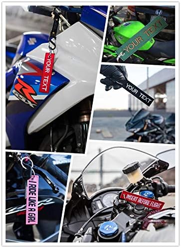 mvcen Custom Keychain, Personalized Keychain 1 PC Car Key Chain Clip Embroidery Key Tag Customizable Key Ring Accessories for Men Women, Backpack, Motorcycle