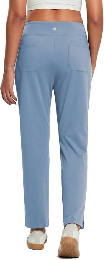 baleaf Women's Fleece Lined Pants Stretch Water Resistant Winter Thermal Travel Pants Cold Weather Gear Pockets Work Golf