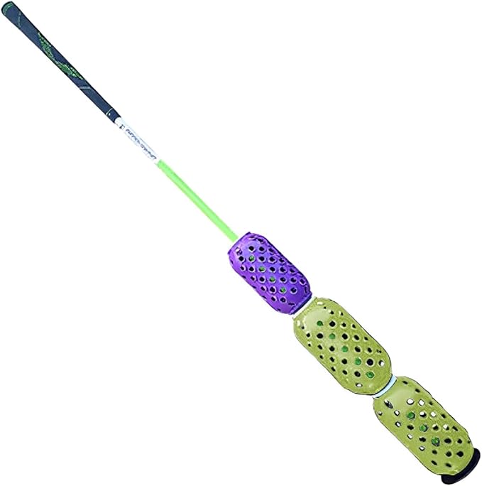 Aero Stiff Shaft, Golf Training Aid and Warm Up Tool, Speed Stick for Golf, Golf Swing Trainer, Improves Swing Speed, Wind Resistance, Adjustable Pineapples, Gain Up to 30 Yards On Your Drive