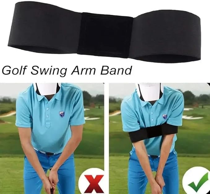 3-Piece Golf Swing Trainer Set - Arm Band, Impact Ball & Posture Aid - Boost Skills for All Levels