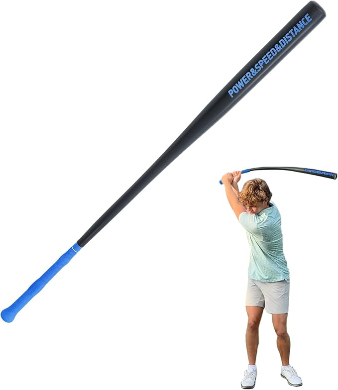 Golf Swing Trainer Aid for Power & Driving Distance | Flexible Weighted Golf Training Aid Improves Balance, Strength, Tempo, Rhythm & Lag Golf Warmup Practice Stick