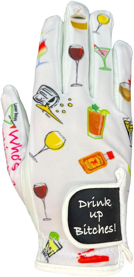 Giggle Golf Women's Golf Glove - Adjustable Strap, Left Hand Gloves for Women