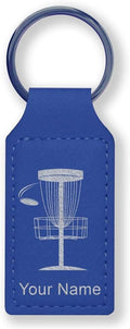 LaserGram Rectangle Keychain, Disc Golf, Personalized Engraving Included