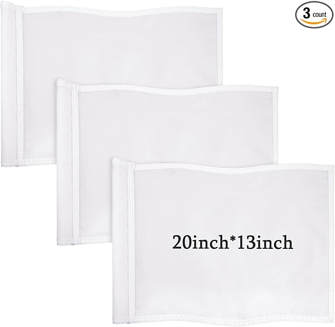 Nuenen 3 Pcs Large Golf Flags with Tube Inserted 13 x 20 Inch Oversize Putting Golf Pin Flags 420D Nylon for Yard Indoor Outdoor Backyard Garden