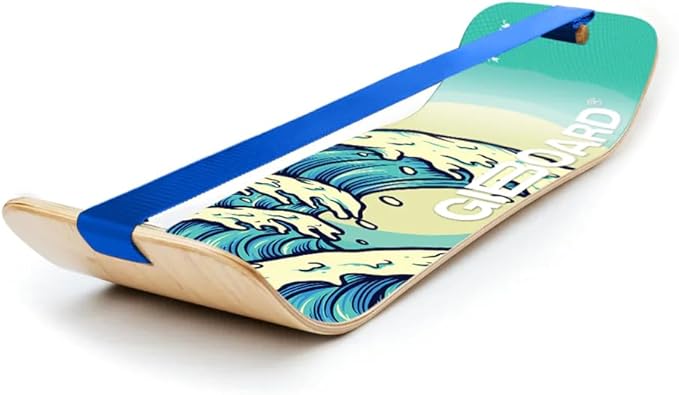 GIBBON SlackBoard - GiBoard Balance Board - Gift for Kids & Adults - 1 & 2 Line Options - Slackline Balance Trainer for Core Workouts, Standing Desk Exercise, Home Gym, Yoga & More