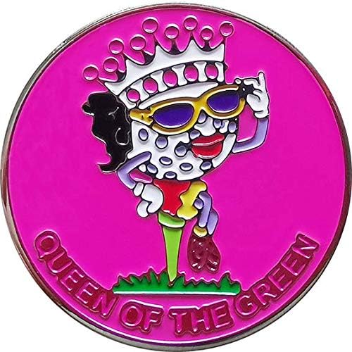 Queen of The Green Golf Ball Marker and Matching Hat Clip