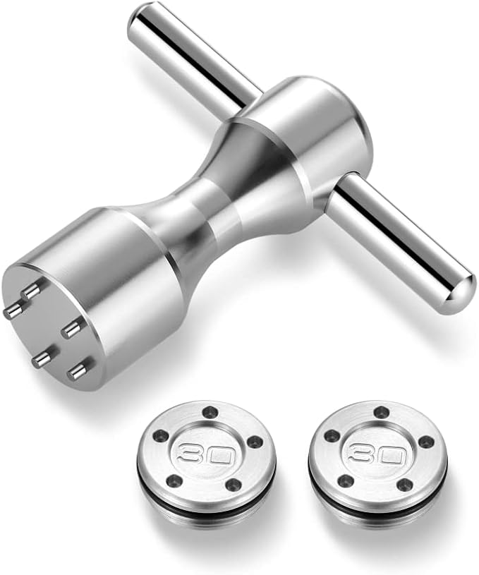 ROYMADE Golf Putter Weights 2pcs 5g/10g/15g/20g/25g/30g/35g/40g/45g with Wrench Kit Set Compatible with Titleist Scotty Cameron Putter Golf Accessory (2pcs 30g+Wrench)