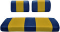 Seat Cover Replacement for Yamaha G-2/G-9 Golf Cart - Front Bench Seat - Premium Marine Vinyl -5 Panel Stitching - Staple On Installation - Two-Tone Golf Cart Seat Covers (Blue & Gold)