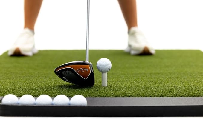 Dura-Pro Premium Turf Indoor/Outdoor Golf Mat. Bonus Tray + 3 Tees