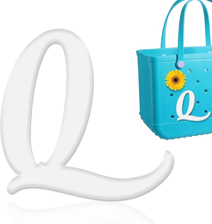 Mity rain Letter Charms for Bogg Bag，Alphabet Lettering Accessories Charms Compatible with Bogg Bag Original All Models, Insert Decorative Letter for Handbag Beach Tote Bag Q