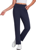 baleaf Women's Fleece Lined Pants Stretch Water Resistant Winter Thermal Travel Pants Cold Weather Gear Pockets Work Golf