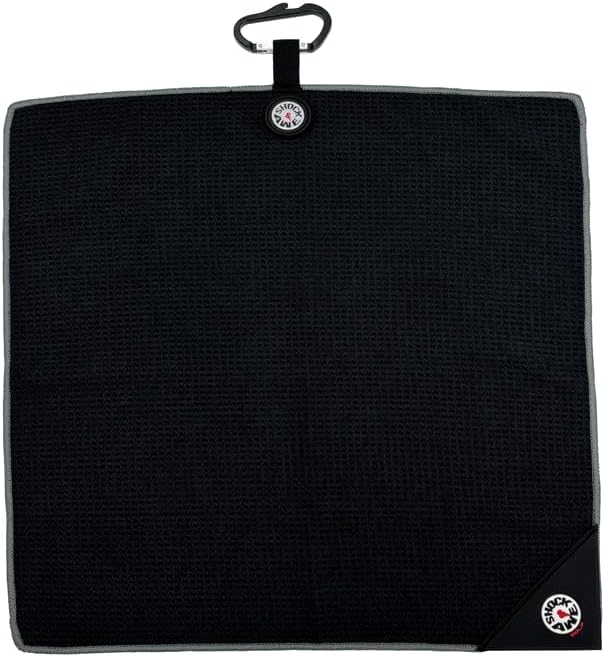 Magnetic 6-in-1 Multi Tool Golf Towel - Magnetic Towel - Ball Marker - Silicone Brush - Groove Cleaner - Bottle Opener - Bag Clip - Microfiber Waffle Design - Men's and Women's Golf - Golf Gifts