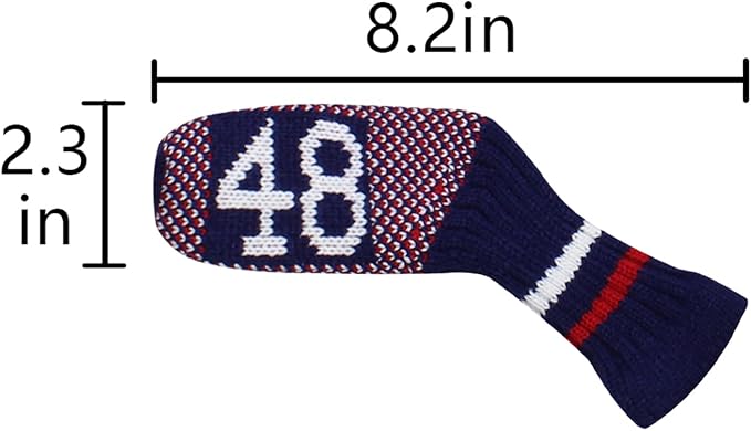 Scott Edward 1/7/10 Pcs Knitted Golf Club Head Covers for Irons Wedge Cuteness and Basically Socks Shape Washable Golf Club Head Protector on Pattern Style Double Sided Customized