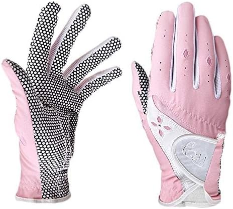 PGM Women's Golf Glove One Pair, Improved Grip System, Cool and Comfortable