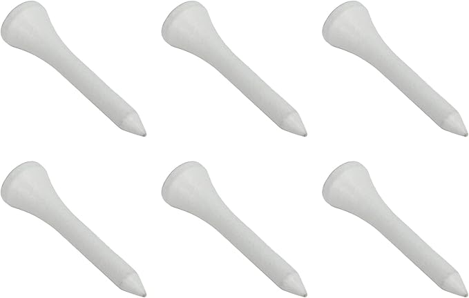 50Pcs Golf Tees, Wooden Practice Golf Tees White Long Ball Base Set Kit for Outdoor Sports