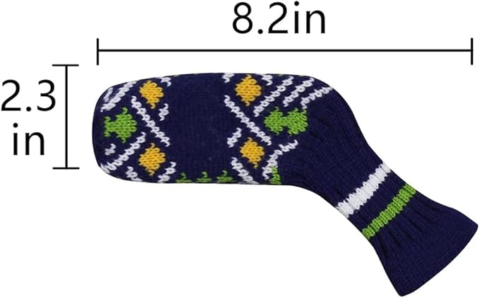 Scott Edward 1/7/10 Pcs Knitted Golf Club Head Covers for Irons Wedge Cuteness and Basically Socks Shape Washable Golf Club Head Protector on Pattern Style Double Sided Customized