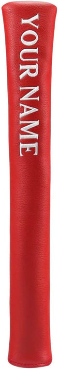 Craftsman Golf Classic Well Made Black White Red Gray Leather Alignment Stick Cover Holder 14' Hold at Least 3 Sticks