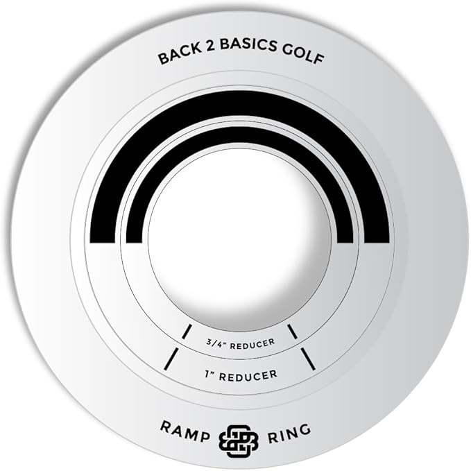 BACK 2 BASICS Golf Putting Rings 3-Piece Set, Golf Tool for Putting Practice Indoor and Outdoor, Ramp Ring & Hole Reducers for Precision Training, Accuracy Drills at Home, Office & Backyard Setups