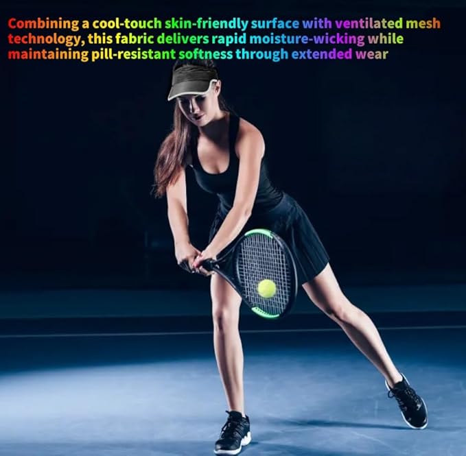 Cooling Sports Sun Visor Hat for Men & Women，Lightweight, Stretchy Packable Running Visor-for Golf, Tennis, Hiking