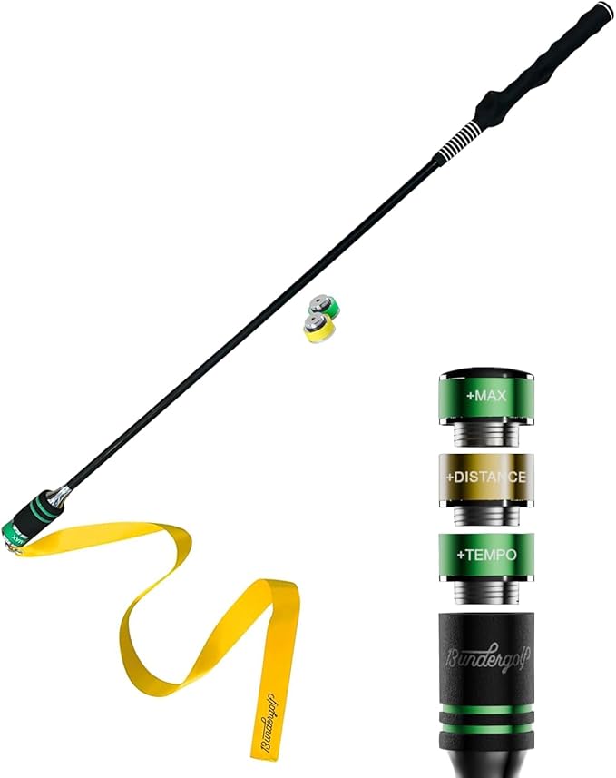 13UnderGolf TA25R Golf Swing Trainer Aid for Indoor Practice Speed and Impact Training, Improved Rhythm, Grip, Flexibility, Balance, Tempo and Strength