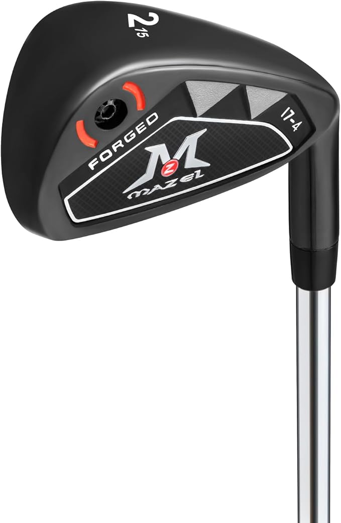 MAZEL Men Golf Iron Set (9PCS) or 1,2,3,4,5,6,7,8,9,Pitching Wedge,Sand Wedge with Steel Shafts for Right Handed Golfers