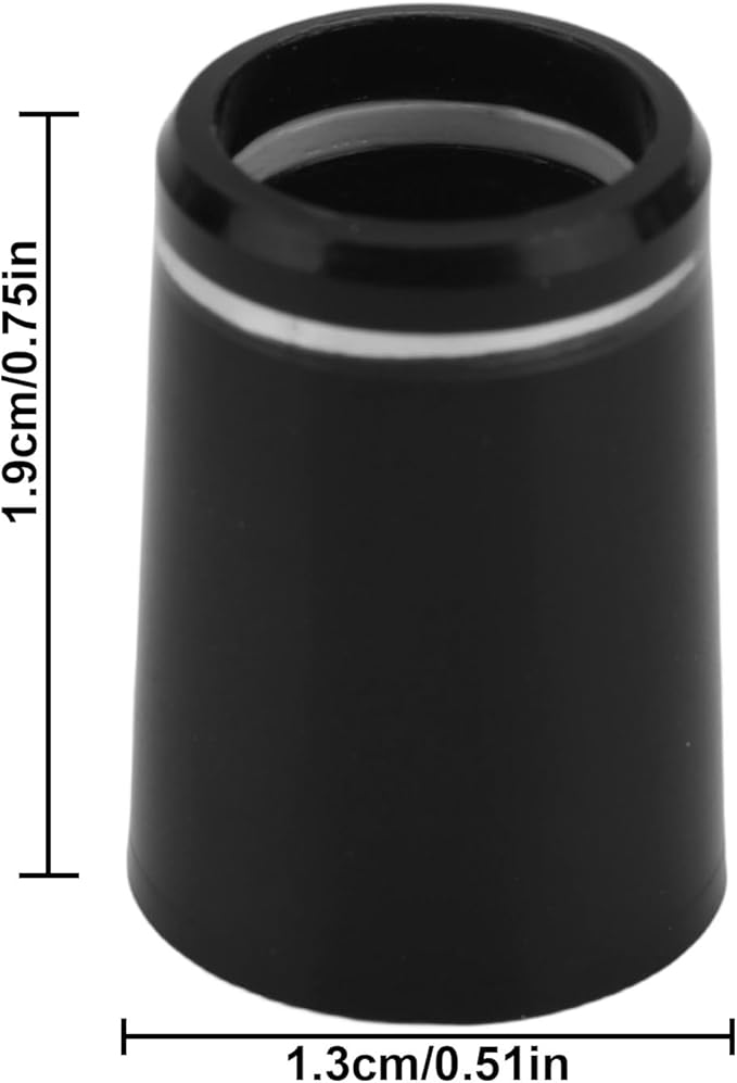 Golf Club Ferrules, Black .370 Golf Iron Ferrules with Double Chrome Rings for Taper Head Iron and Wedge Shafts