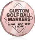 Genco Custom Laser Engraved Golf Ball Marker - Bevelled Milled Edge Golf Ball Markers - Fully Customizable with Custom Logos and Texts- Perfect Golf Accessories for Men