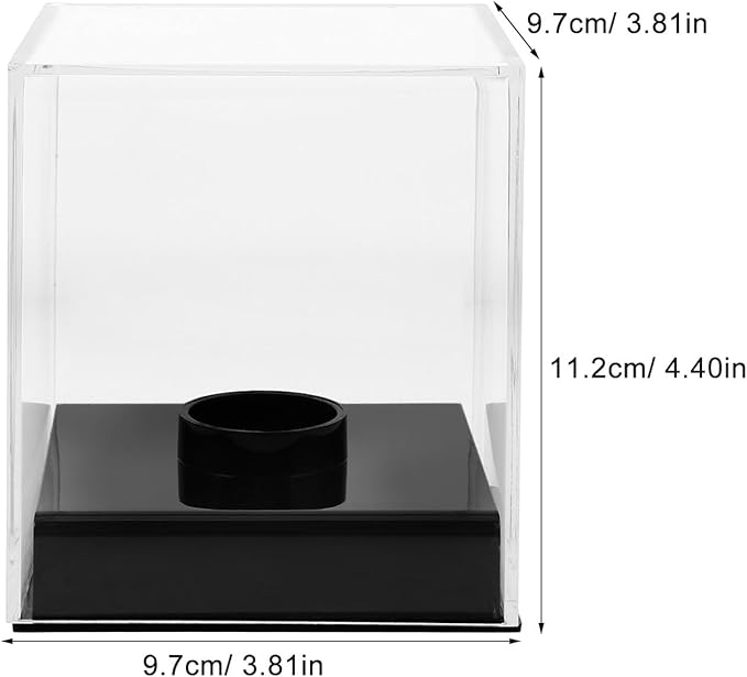 2pcs Baseball Autograph Box: Transparent Acrylic Ball Display Stand for Sports - Memorabilia Holder Cube - Clear Cube Protector for Golf Tennis Autographed Balls