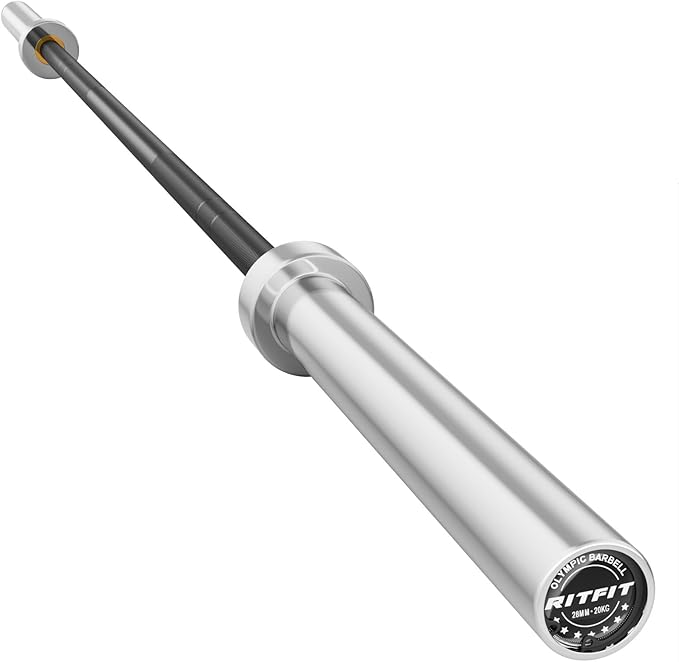 RITFIT 7FT Olympic Barbell for Strength and Weightlifting Training - 2 Inch Olympic Bar for Squat, Deadlift, Bench Press, Curl, Overhead Press - 500lbs/1000lbs/1500lbs Capacity